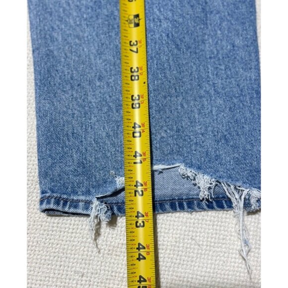 American Eagle Highest Rise Baggy Straight Jeans Womens 4 Distressed NWT - Picture 12 of 13